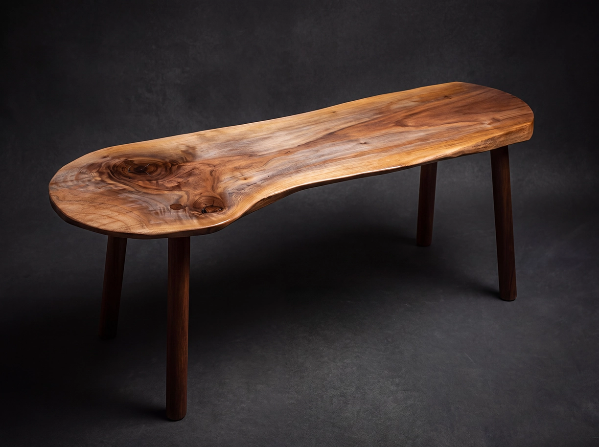 Split log coffee table