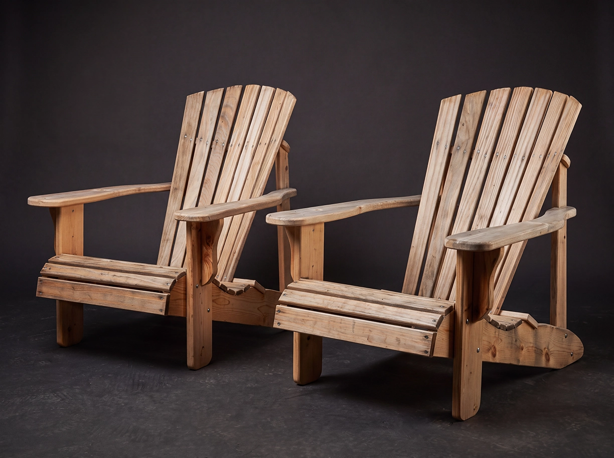 White cedar adirondack chairs
